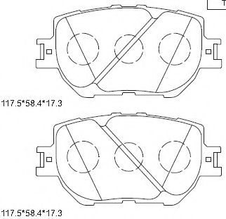 set placute frana,frana disc