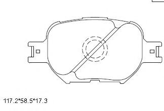 set placute frana,frana disc