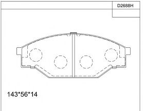 set placute frana,frana disc