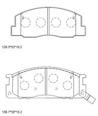 set placute frana,frana disc