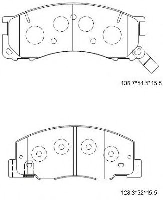 set placute frana,frana disc