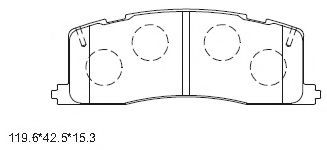 set placute frana,frana disc