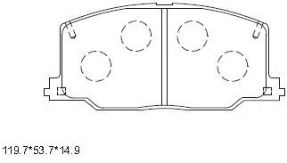 set placute frana,frana disc