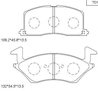 set placute frana,frana disc