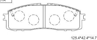 set placute frana,frana disc