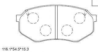 set placute frana,frana disc