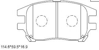 set placute frana,frana disc