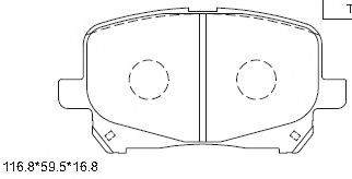 set placute frana,frana disc