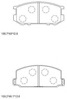 set placute frana,frana disc