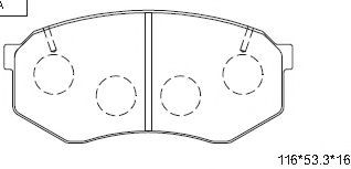 set placute frana,frana disc