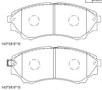 set placute frana,frana disc