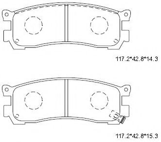 set placute frana,frana disc