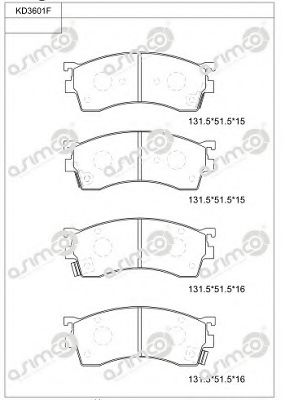 set placute frana,frana disc