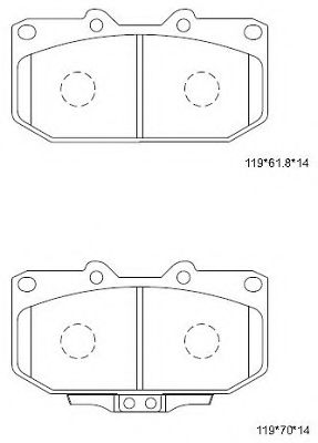 set placute frana,frana disc