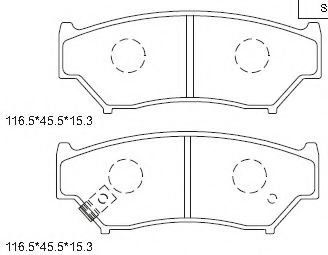 set placute frana,frana disc