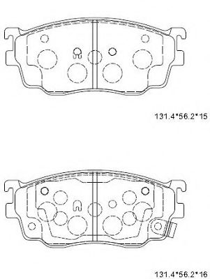 set placute frana,frana disc