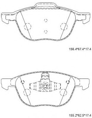 set placute frana,frana disc