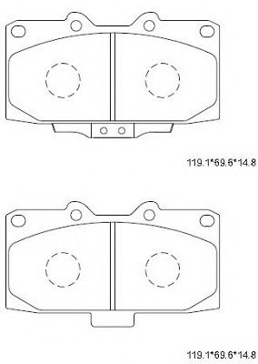 set placute frana,frana disc