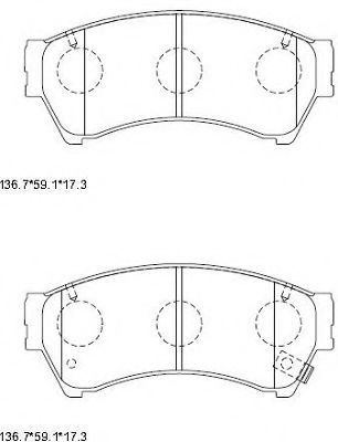 set placute frana,frana disc