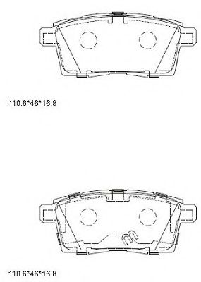 set placute frana,frana disc