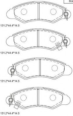 set placute frana,frana disc