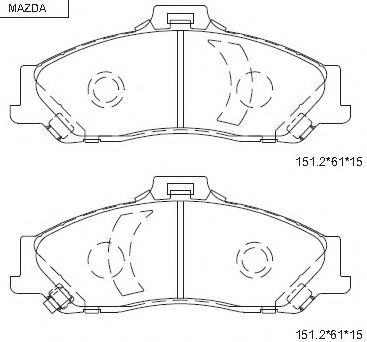 set placute frana,frana disc