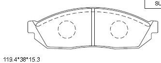 set placute frana,frana disc