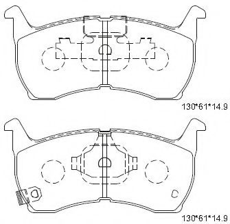 set placute frana,frana disc