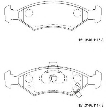 set placute frana,frana disc