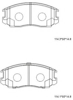 set placute frana,frana disc