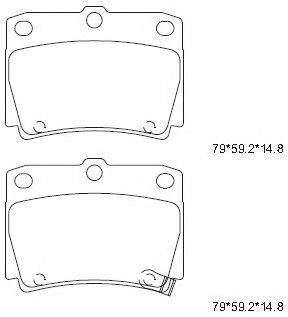 set placute frana,frana disc