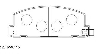 set placute frana,frana disc