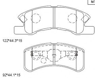 set placute frana,frana disc