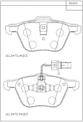 set placute frana,frana disc