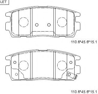 set placute frana,frana disc