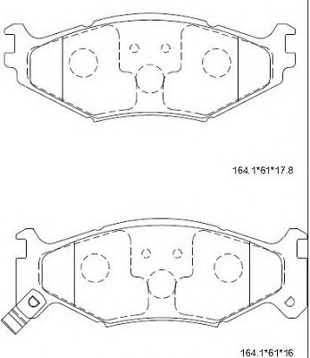 set placute frana,frana disc