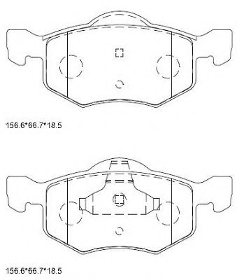 set placute frana,frana disc