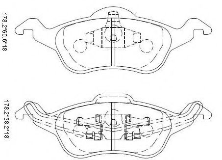 set placute frana,frana disc