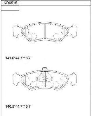 set placute frana,frana disc