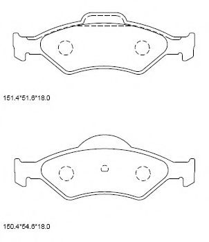 set placute frana,frana disc