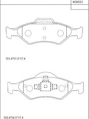 set placute frana,frana disc