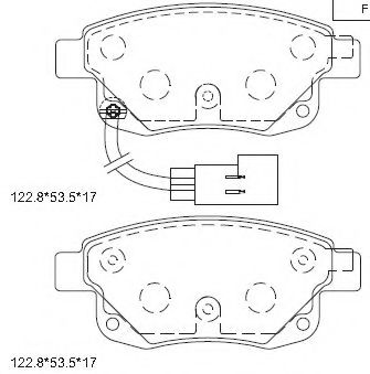 set placute frana,frana disc