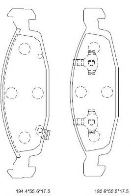 set placute frana,frana disc