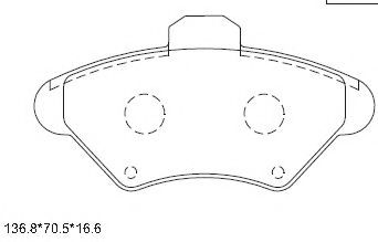 set placute frana,frana disc