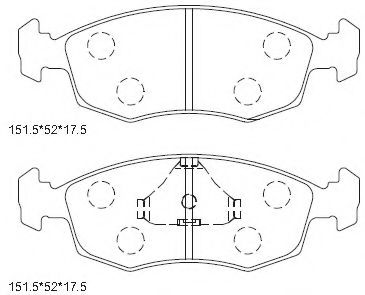 set placute frana,frana disc