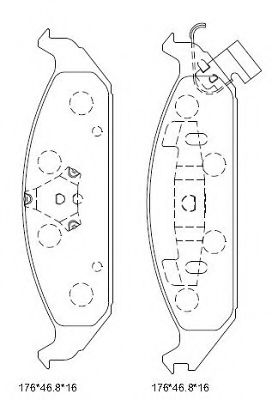 set placute frana,frana disc