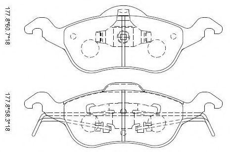 set placute frana,frana disc