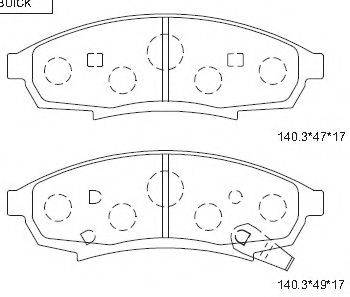 set placute frana,frana disc