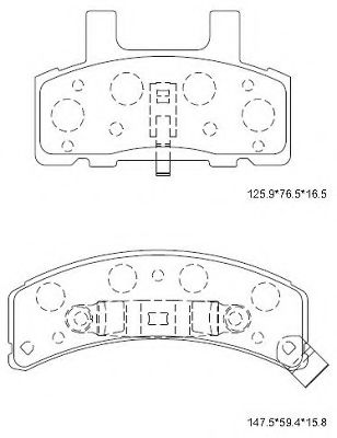 set placute frana,frana disc