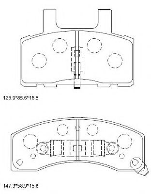 set placute frana,frana disc